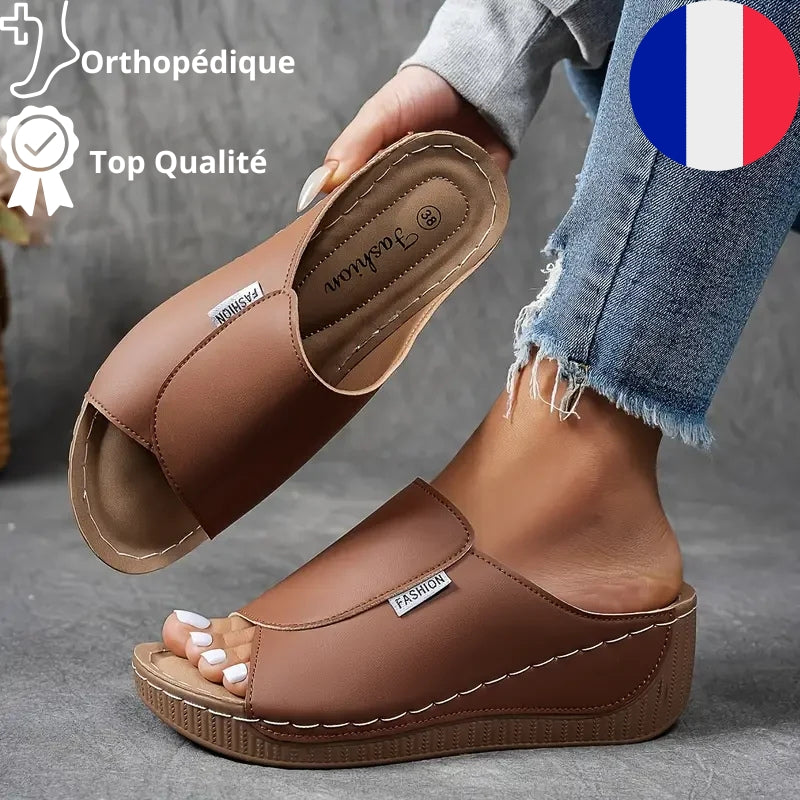 ECKO Sandales confortables pour femmes – Soutien Orthopédique et Soulagement des Pieds